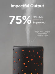 Mist rising from diffuser with visible water tank