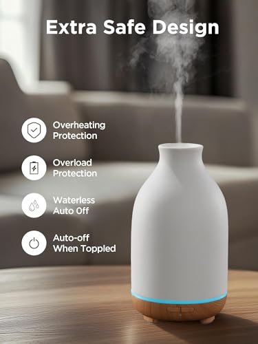 Aromatherapy diffuser with 7 color LED lights
