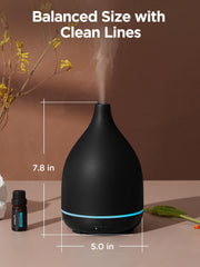 Close-up of ceramic diffuser surface and 300ml tank - black
