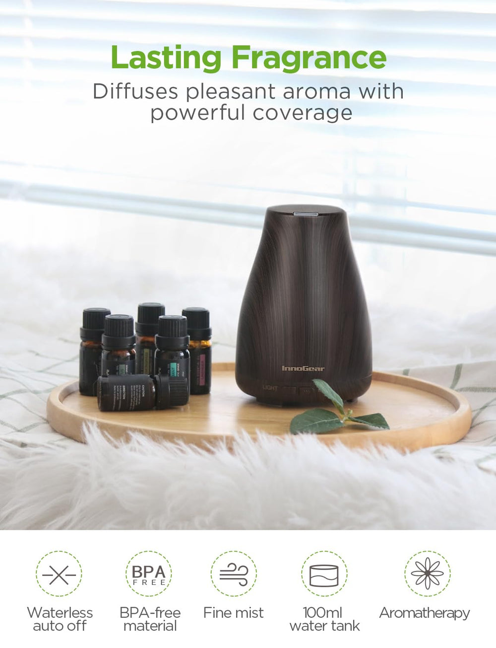 Gift set packaging including diffuser and oils