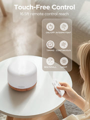 Side view of InnoGear diffuser showing upward mist