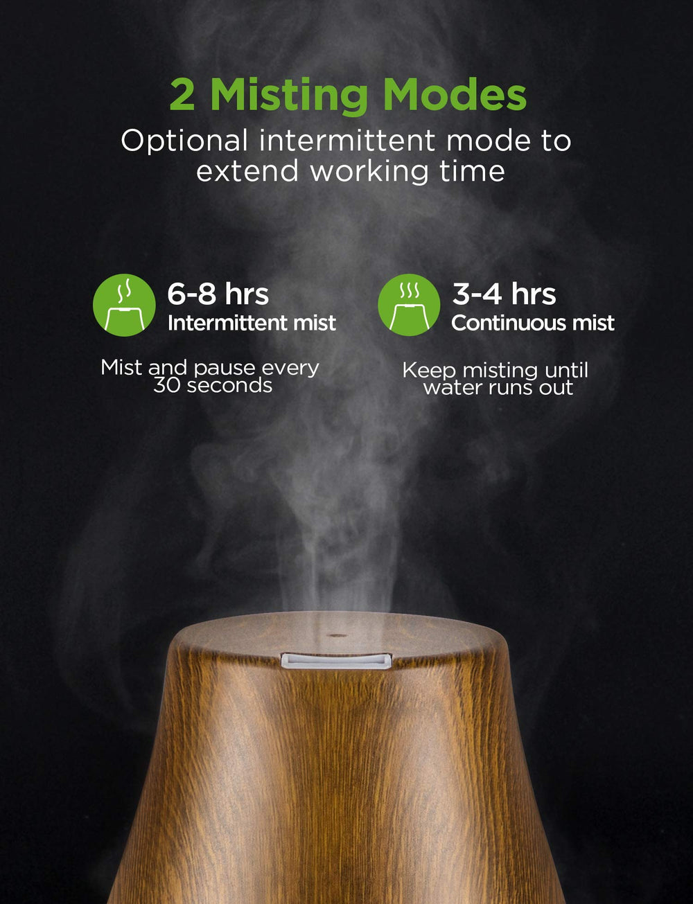 Bronze finish compact ultrasonic diffuser showing 100ml water tank
