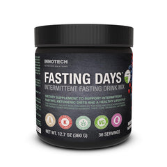 Front view of INNOTECH Nutrition Fasting Days Mixed Berry Drink Mix 360g container