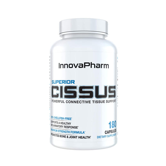 Front view of InnovaPharm Superior Cissus QuadraFlex bottle