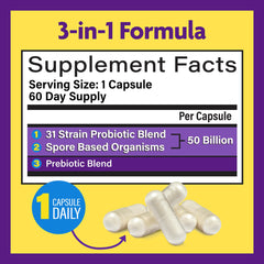 Label on InnovixLabs Probiotics bottle