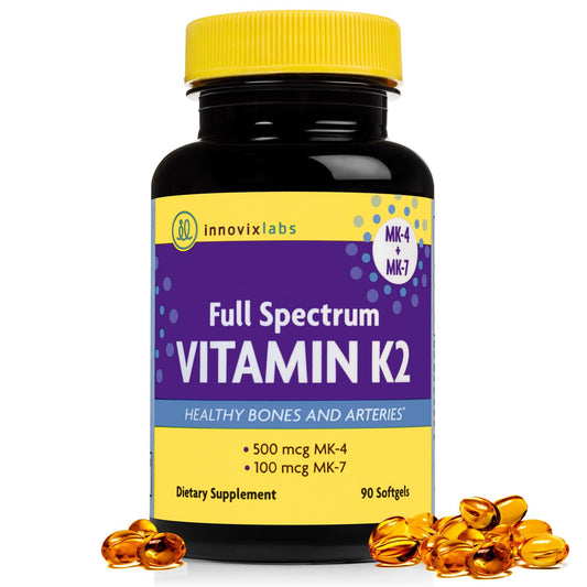InnovixLabs Vitamin K2-90 softgels with MK4 and MK7