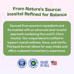 Lab-tested purity label for Inositol supplement