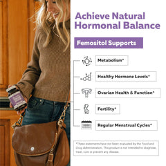 Illustration of hormonal balance and ovarian health support from inositol