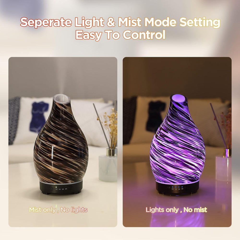 Separate control for mist and light settings