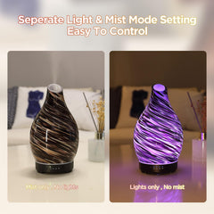Separate control for mist and light settings