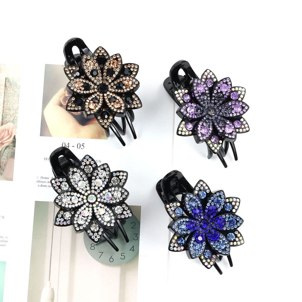 inSowni four pack flower hair claws shown in packaging