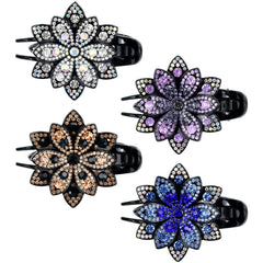 inSowni glitter flower hair clip in silver for elegant updos