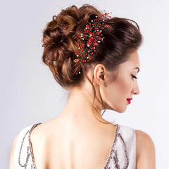 inSowni prom headpiece with gold-tone metal creates a glamorous look