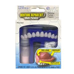 Instant Smile Denture Repair Kit box with tools displayed