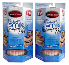 Two-pack Instant Smile veneers in natural shade – front view