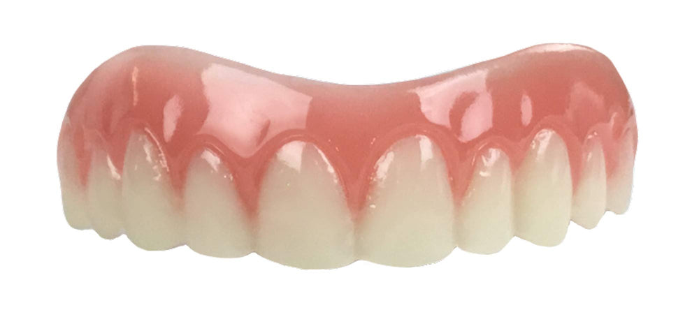 Natural shade Instant Smile veneers – close-up side view