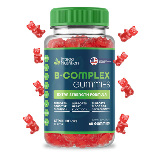Bottle of INTEGO NUTRITION Vitamin B Complex Gummies