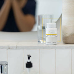 Close-up of vitamin C capsules packaging