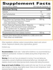 Cortisol Manager bottle label close-up
