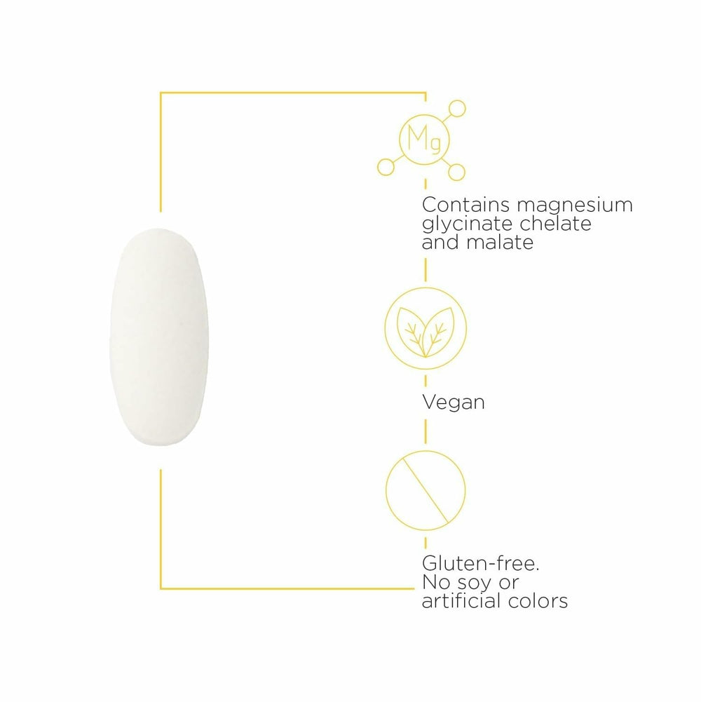 Back nutrition panel of Magnesium Glycinate Plus