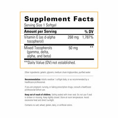 Close-up of tocopherols in the Vitamin E supplement (alpha, gamma, beta, delta)