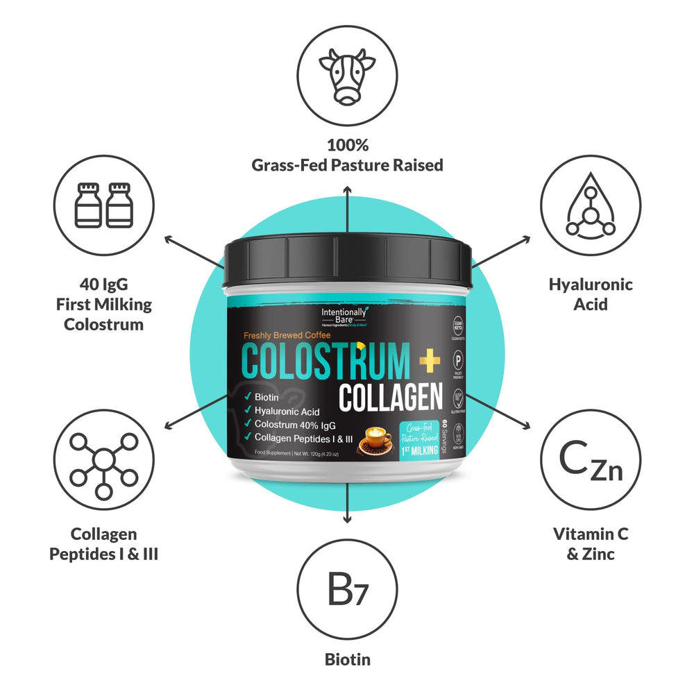 Brewed coffee with mixed collagen powder for a creamy texture