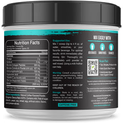 Texture close-up of smooth, well-mixed collagen powder