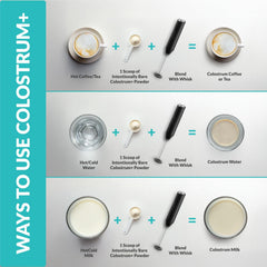Coffee or smoothie prepared with vanilla bean collagen powder