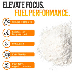 Close-up of Intentionally Bare MCT powder texture from coconut oil.
