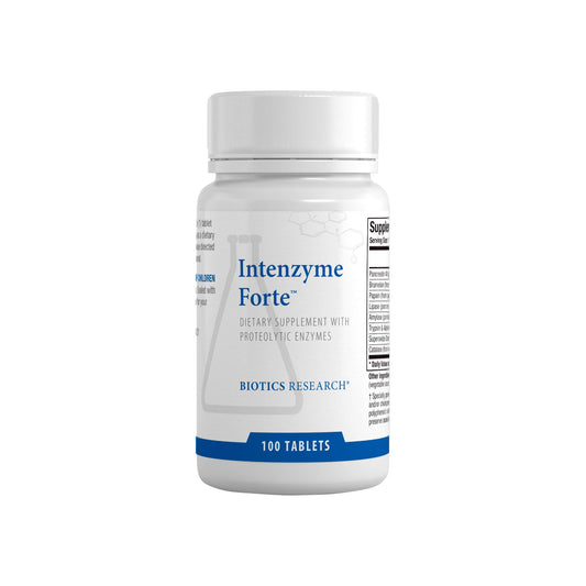 Front label of Intenzyme Forte bottle
