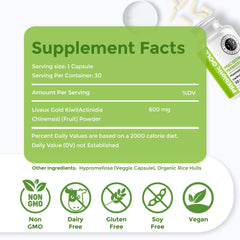 Livaux kiwifruit-derived prebiotic powder for gut microbiome