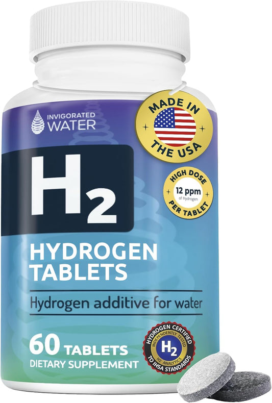 Invigorated Water hydrogen tablets bottle with label