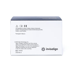 Sachets of Invisalign cleaning crystals with packaging