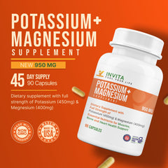 Infographic showing potassium and magnesium complex with aspartate, chloride, and oxide forms.