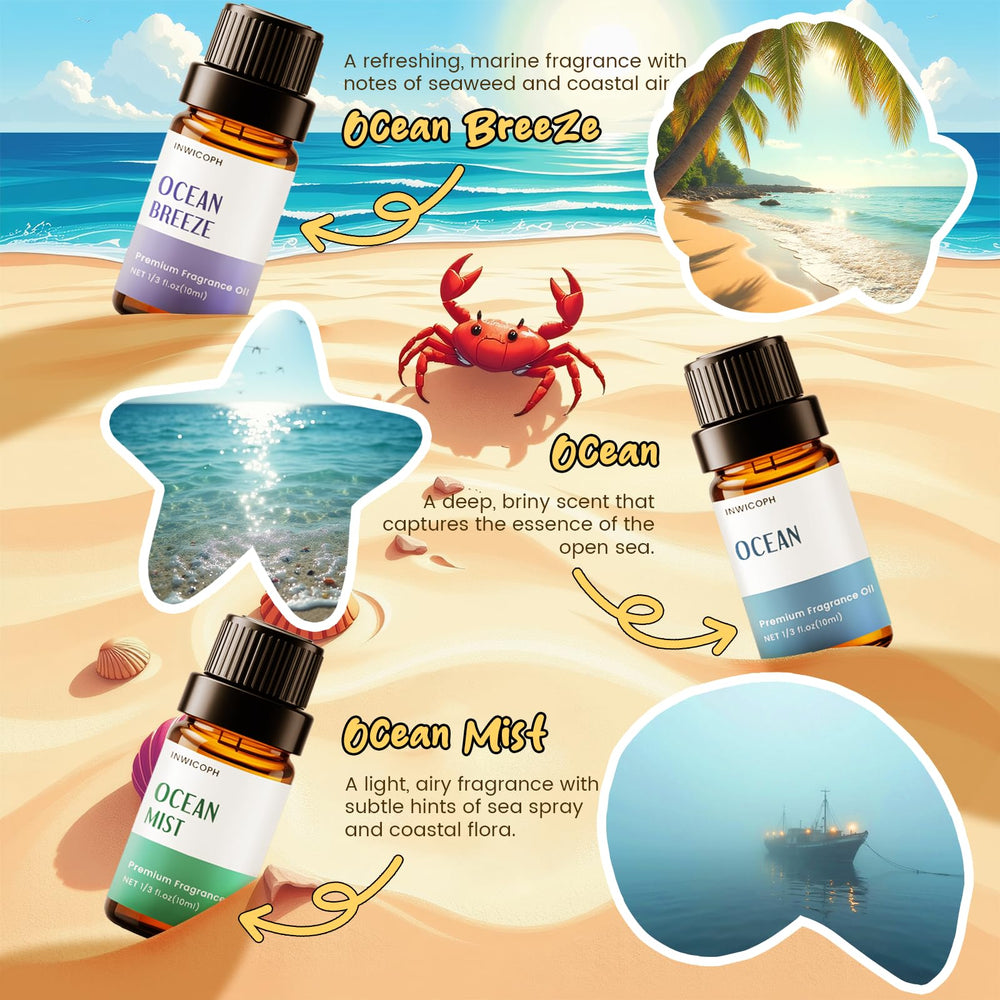 Coastal Linen fragrance oil 10ml bottle from INWICOPH Beach Set