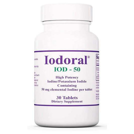 Optimox Iodoral 50 mg potassium iodide tablets – front view