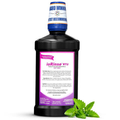 ioRinse RTU Mouthwash 1L bottle front view with Soft Mint label