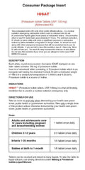 Back label close-up on IOSAT bottle