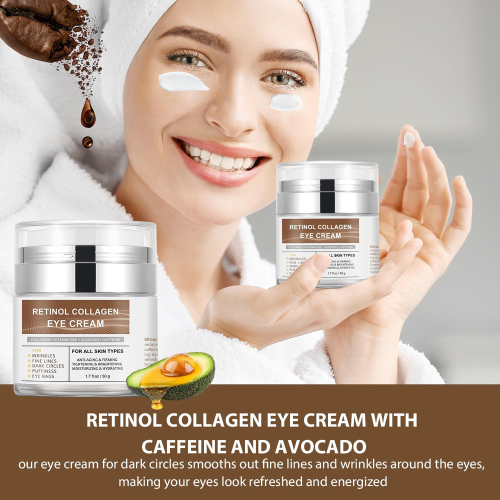 IREV Eye Cream retinol and collagen blend packaging visual for firming appeal.