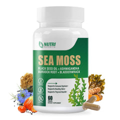 Irish Sea Moss capsules bottle with 60-count