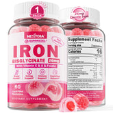 Strawberry-flavored iron bisglycinate gummy - front view