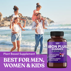 Bottle packaging and branding for Iron Gummies