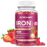 CNCHEF Iron Gummies bottle with Strawberry flavor label