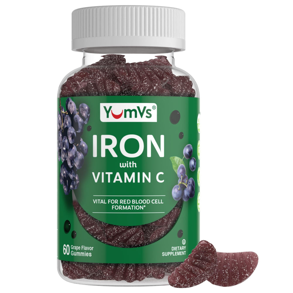 Main image of Iron Gummies with Vitamin C, grape flavor, 60 count