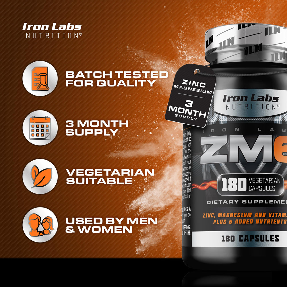 Close-up of Zinc Magnesium Aspartate capsules (ZM6)