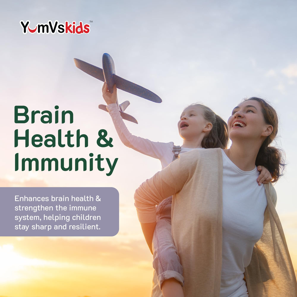 Graphic showing immune support from kids iron gummies