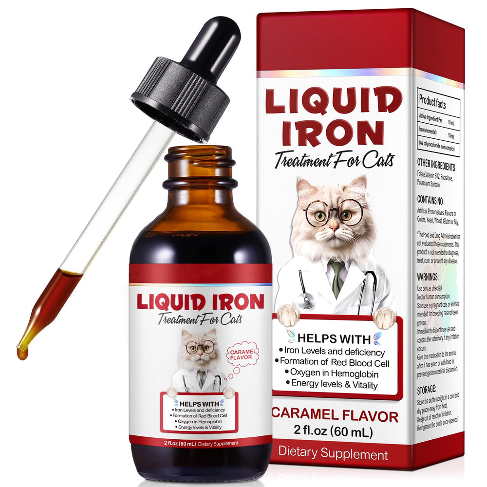 60ml bottle of liquid iron supplement for cats