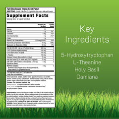 Ingredients and supplement facts for Irwin Naturals 5-HTP Extra