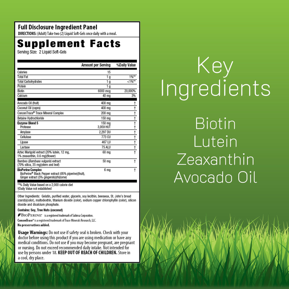 Hair, skin & nails health benefits from Biotin-6000-60 formula