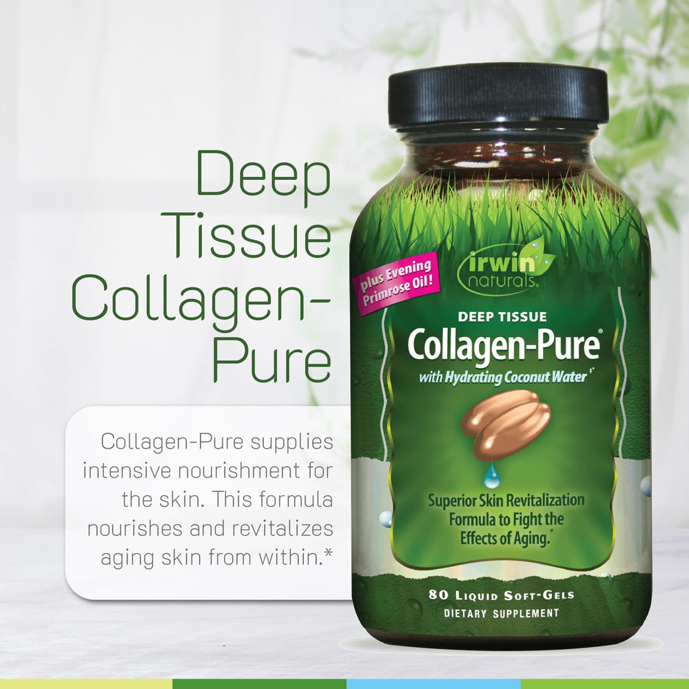 Graphic illustrating skin nourishment and collagen benefits
